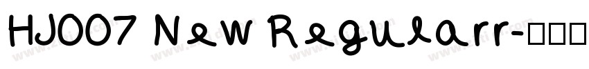 HJ007 New Regularr字体转换